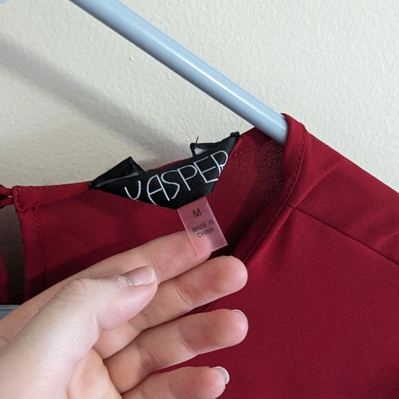 Kasper Burgundy Blouse - Picture 2 of 3